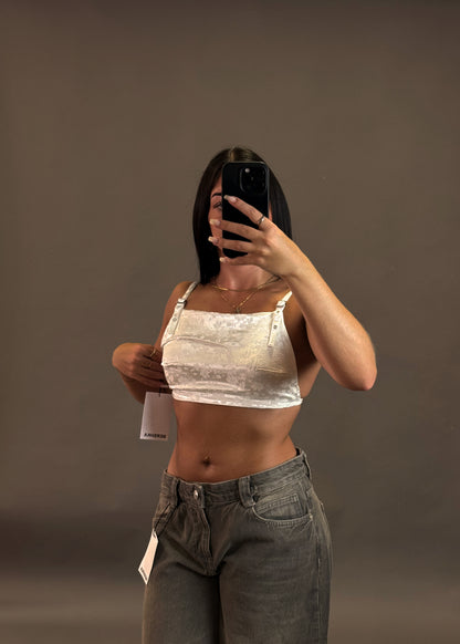 BERSHKA BUCKLE DETAIL TOP