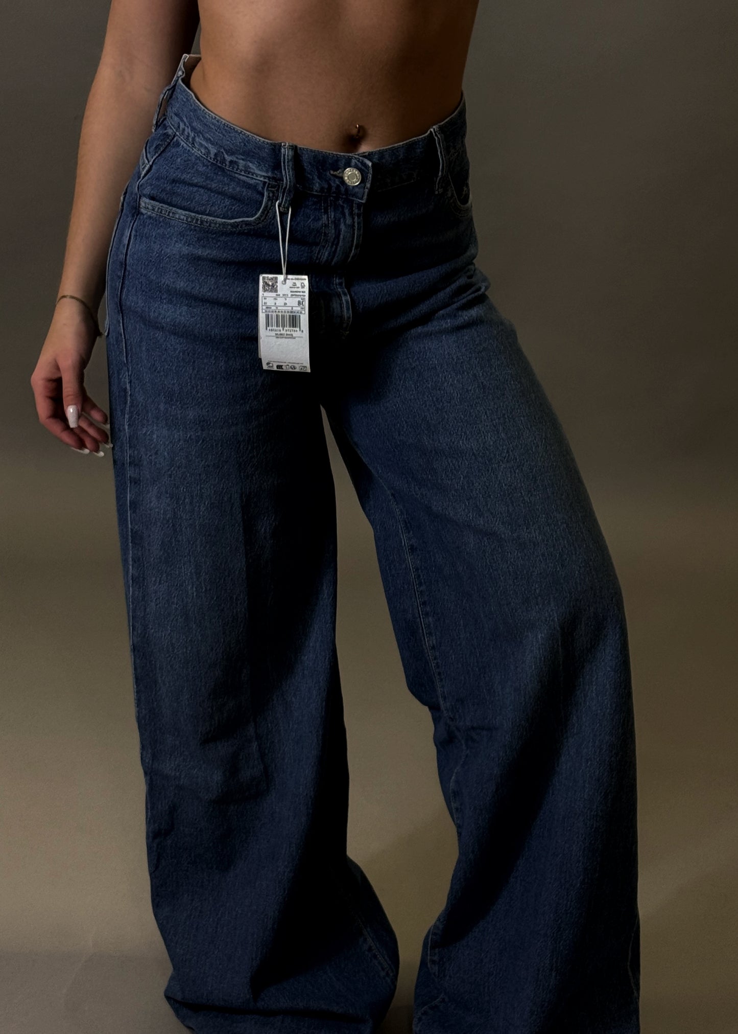 MANGO DENIM WIDE LEG JEANS