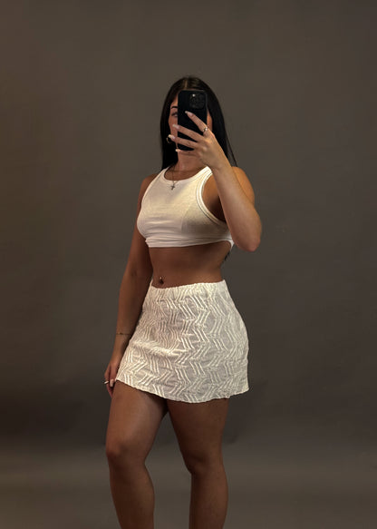 PULL&BEAR TEXTURED MINI SKIRT
