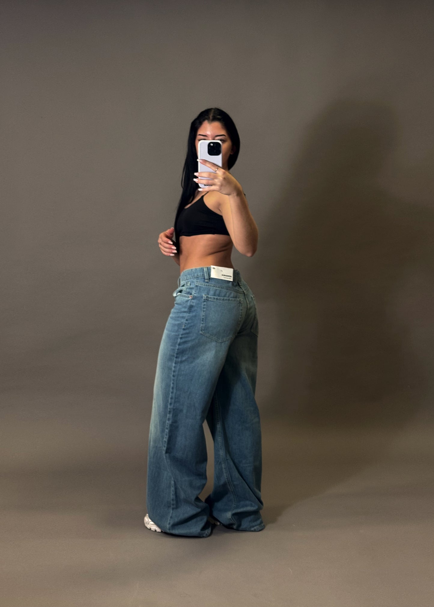 BERSHKA WIDE LEG TALL JEANS