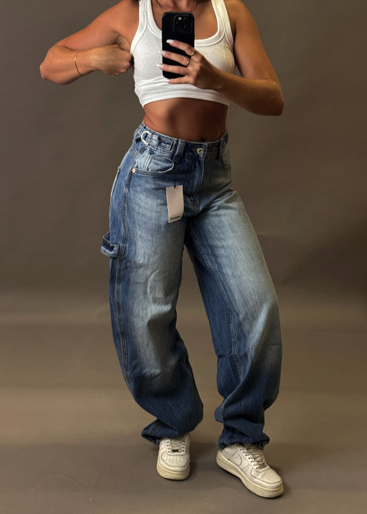 BERSHKA WIDE BALLON JEANS
