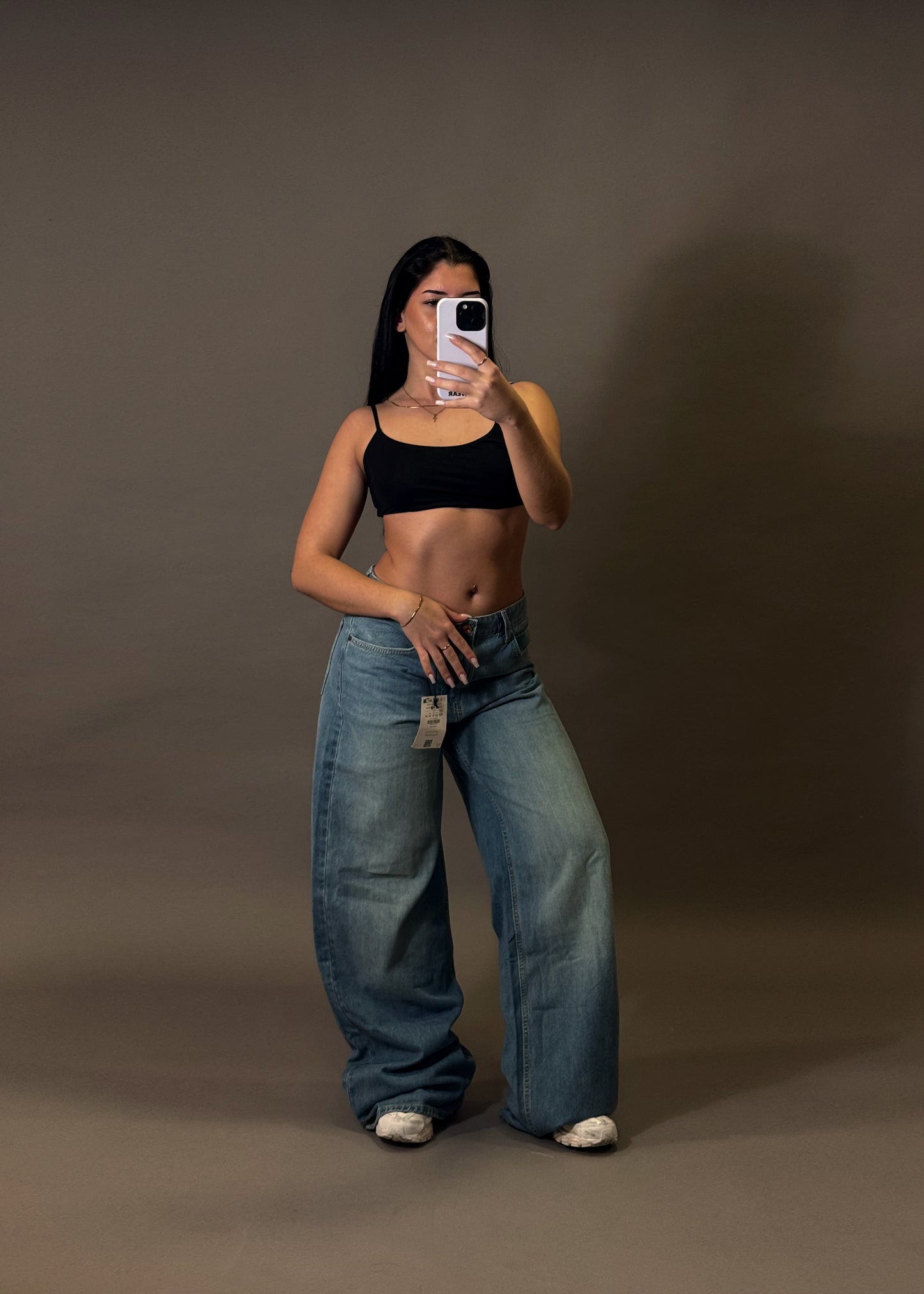 BERSHKA WIDE LEG TALL JEANS