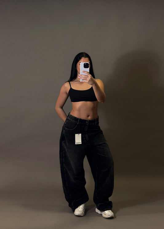 BERSHKA CORDUROY BAGGY TROUSERS