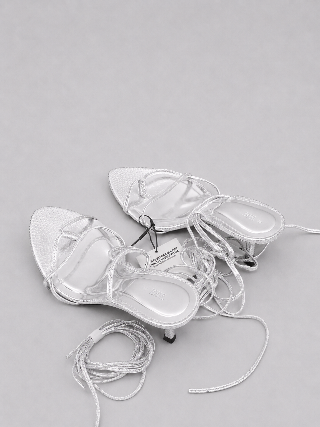 ZARA SILVER HEELS