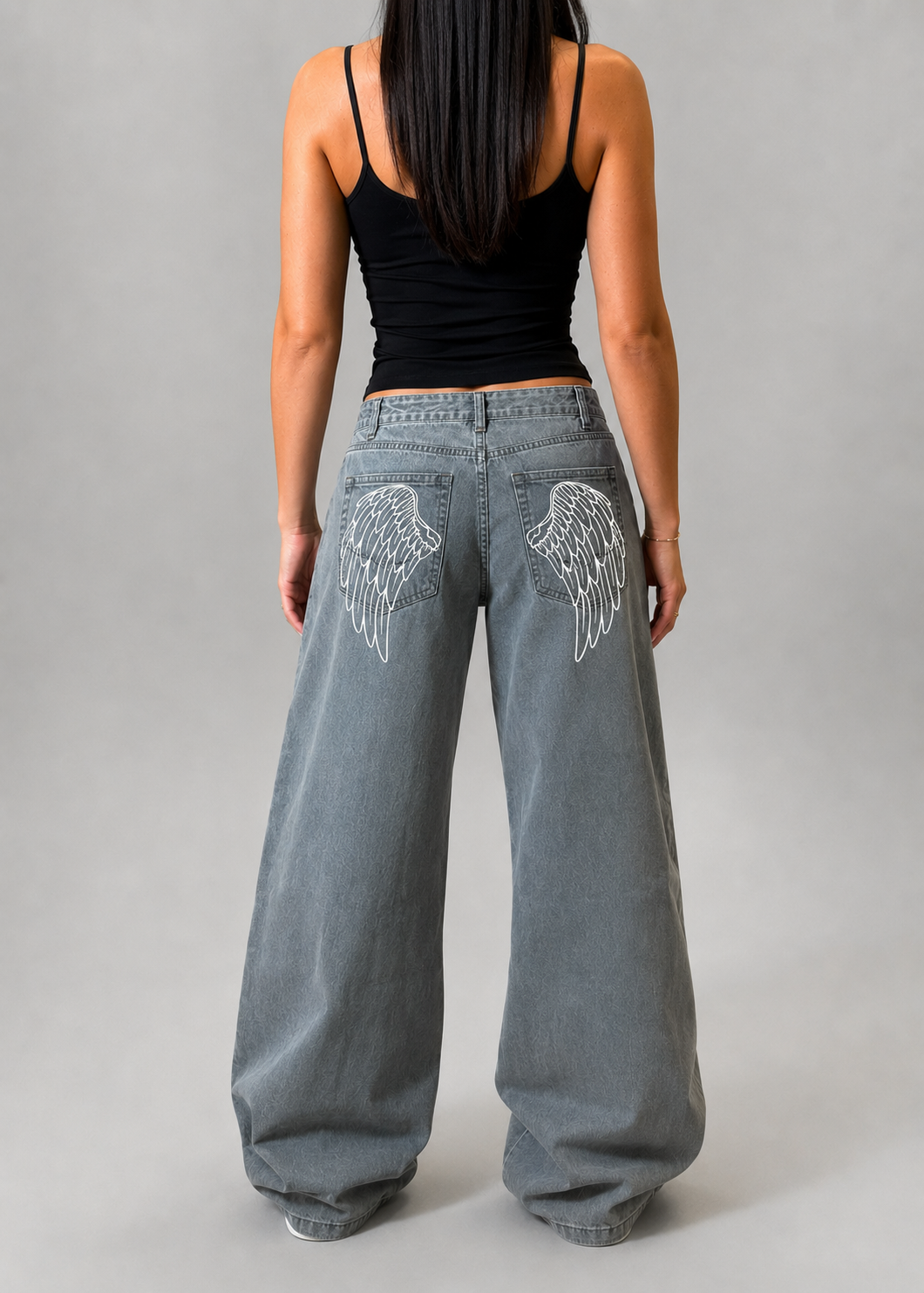 BERSHKA LOW WAIST BAGGY JEANS