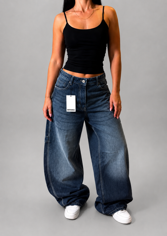 BERSHKA CARPENTER BAGGY JEANS
