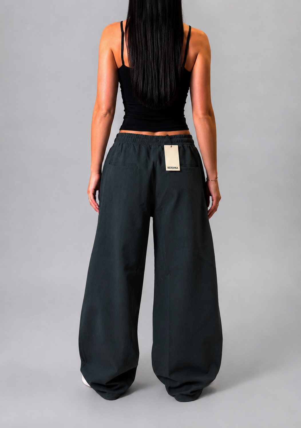 BERSHKA LOOSE FIT TROUSERS