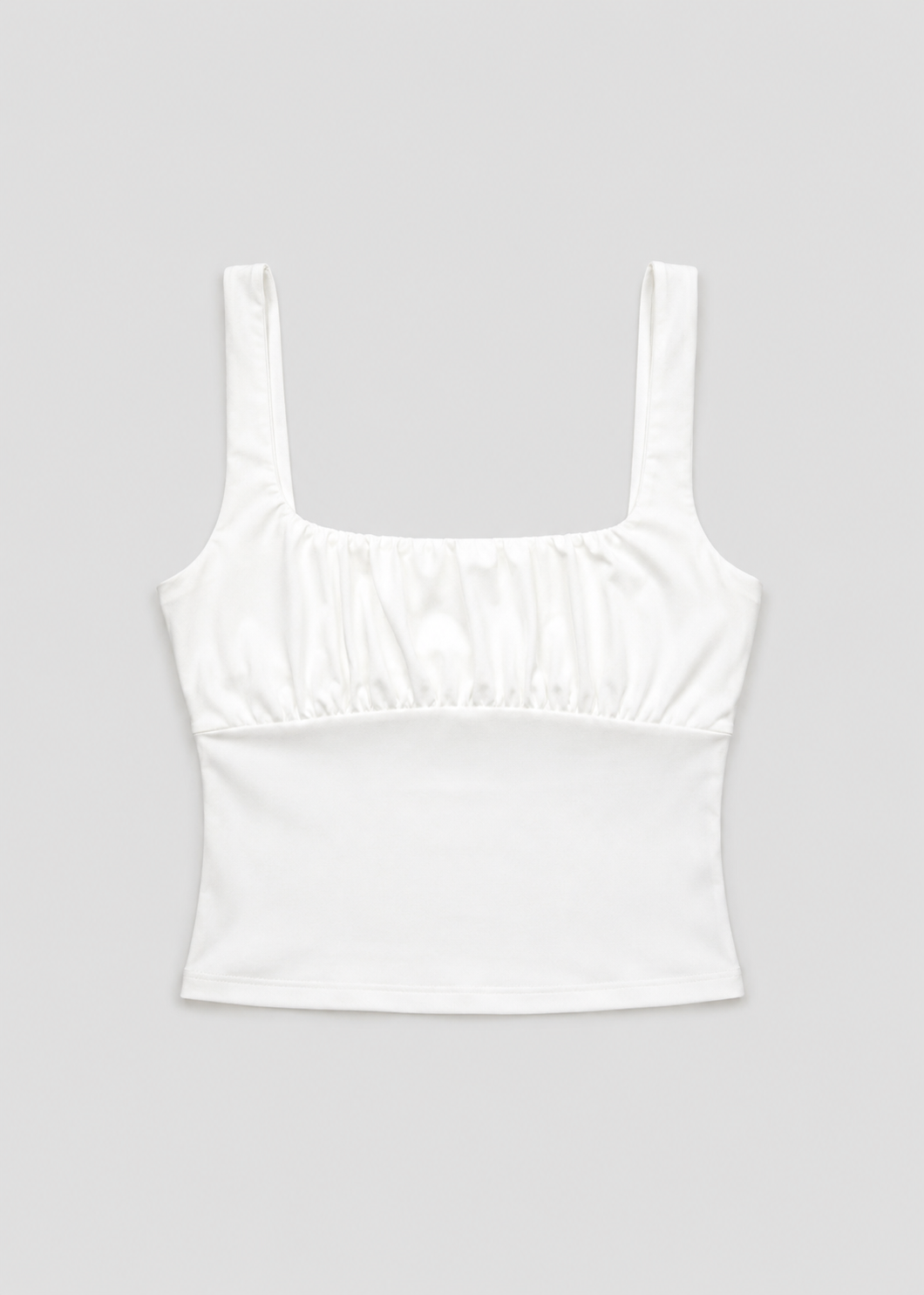 STRADIVARIUS RUCHED CROP TANK