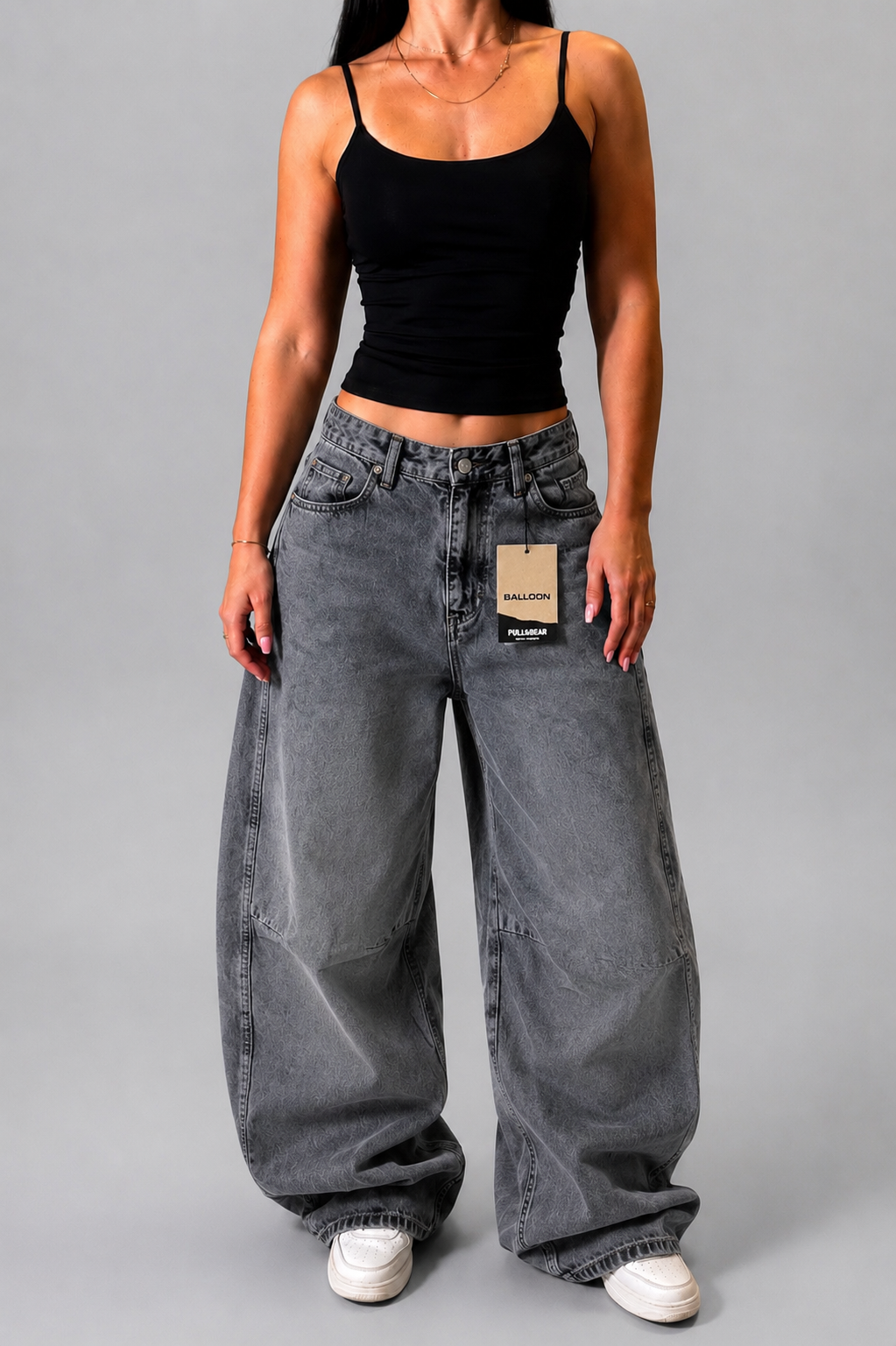PULL&BEAR DARK WASH GREY JEANS