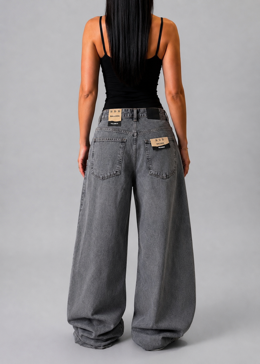 PULL&BEAR DARK WASH GREY JEANS