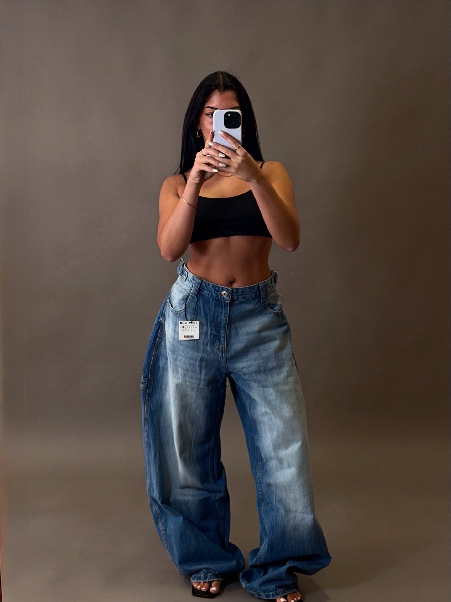 BERSHKA WIDE BALLOON JEANS