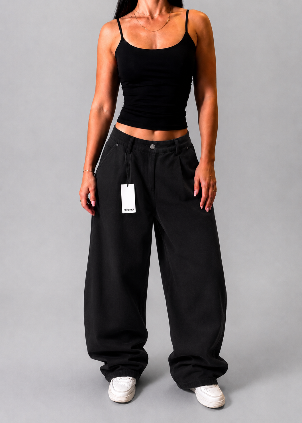BERSHKA FLANNEL TROUSERS