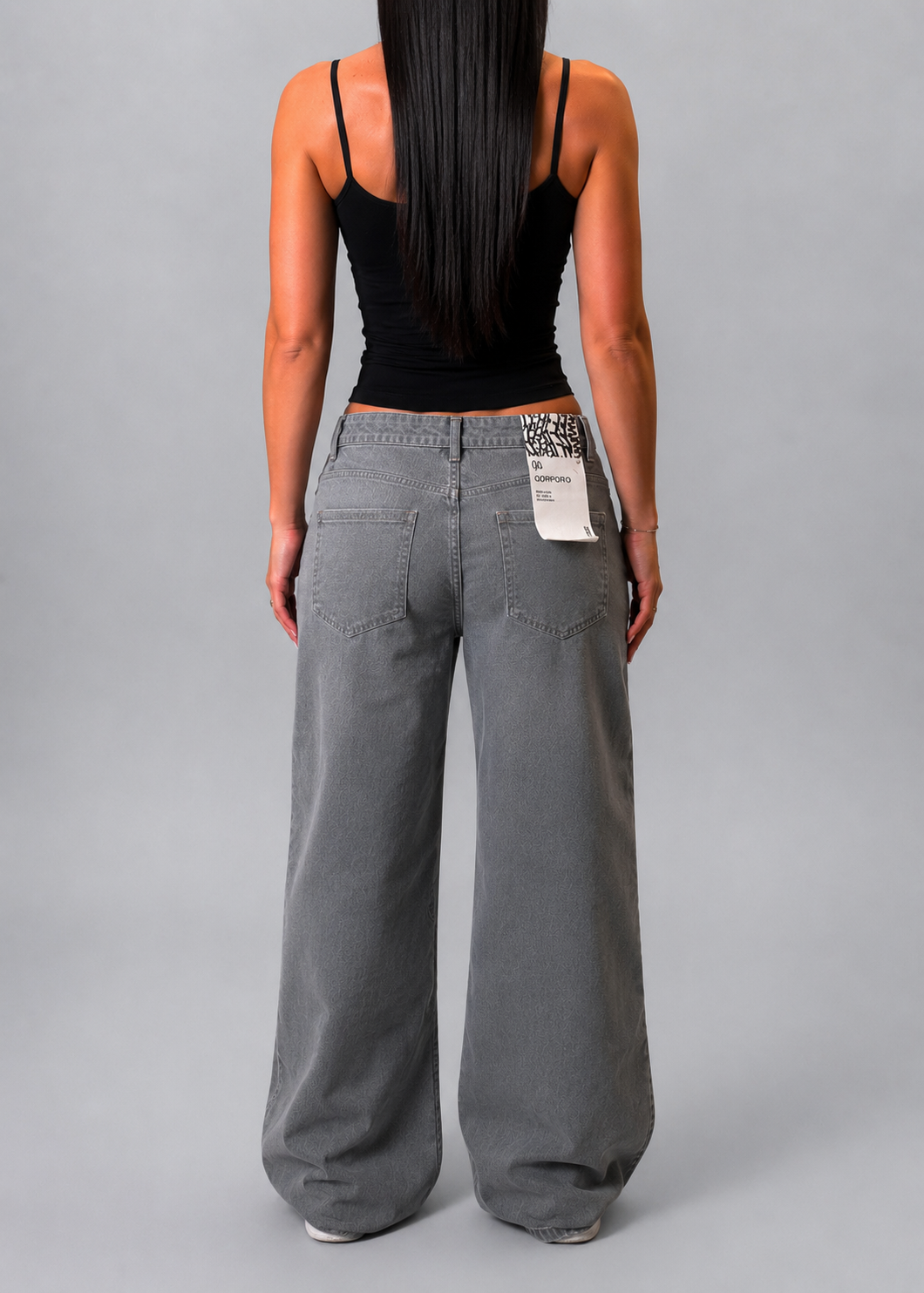 STRADIVARIUS FLARE GREY JEANS
