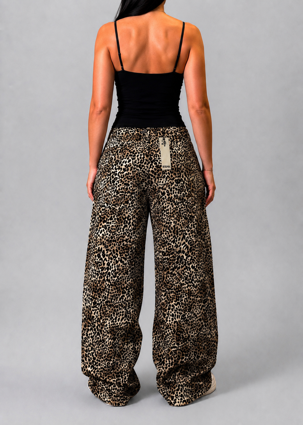 BERSHKA LEOPARD TROUSERS