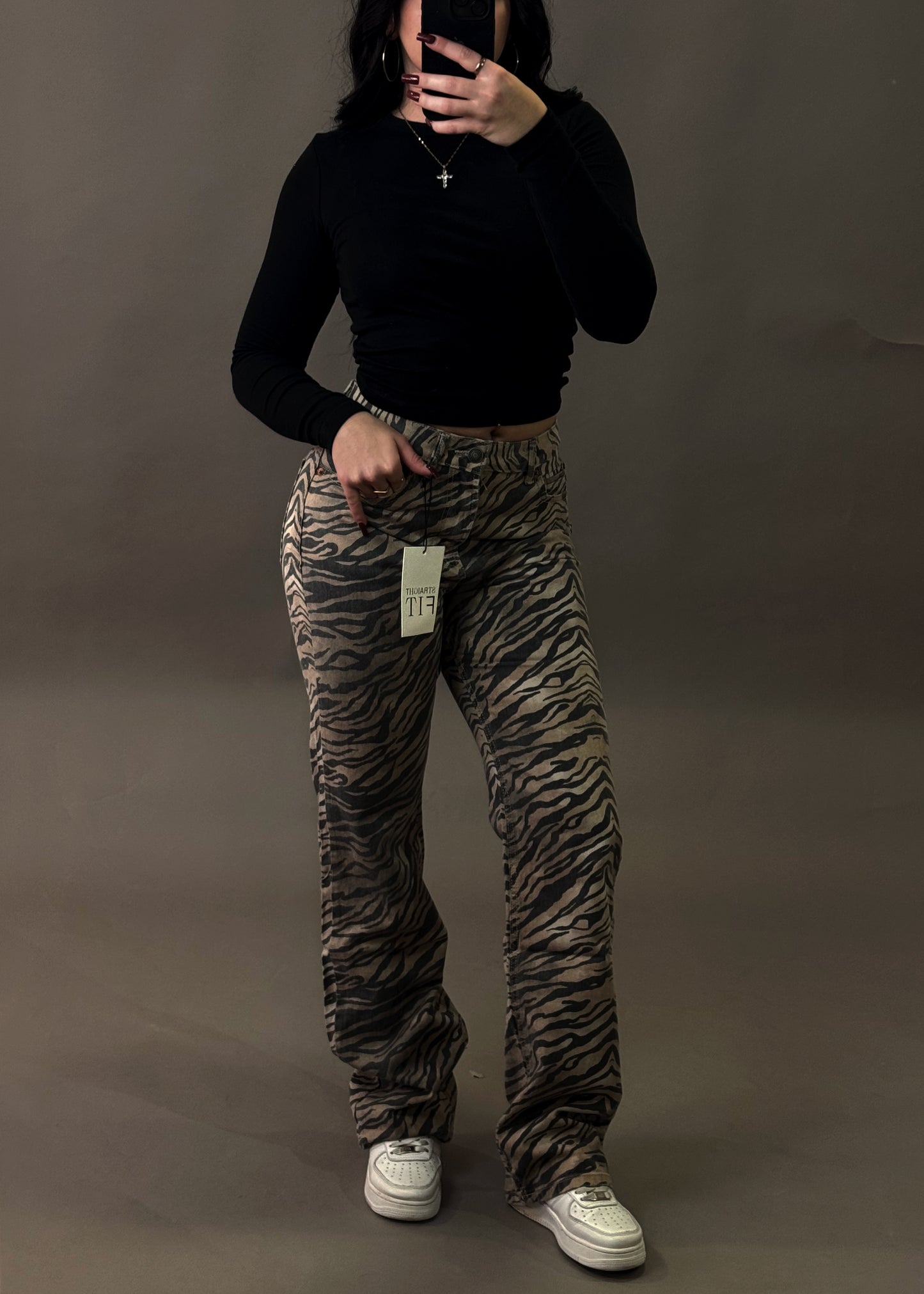 STRADIVARIUS TIGER PRINT JEANS