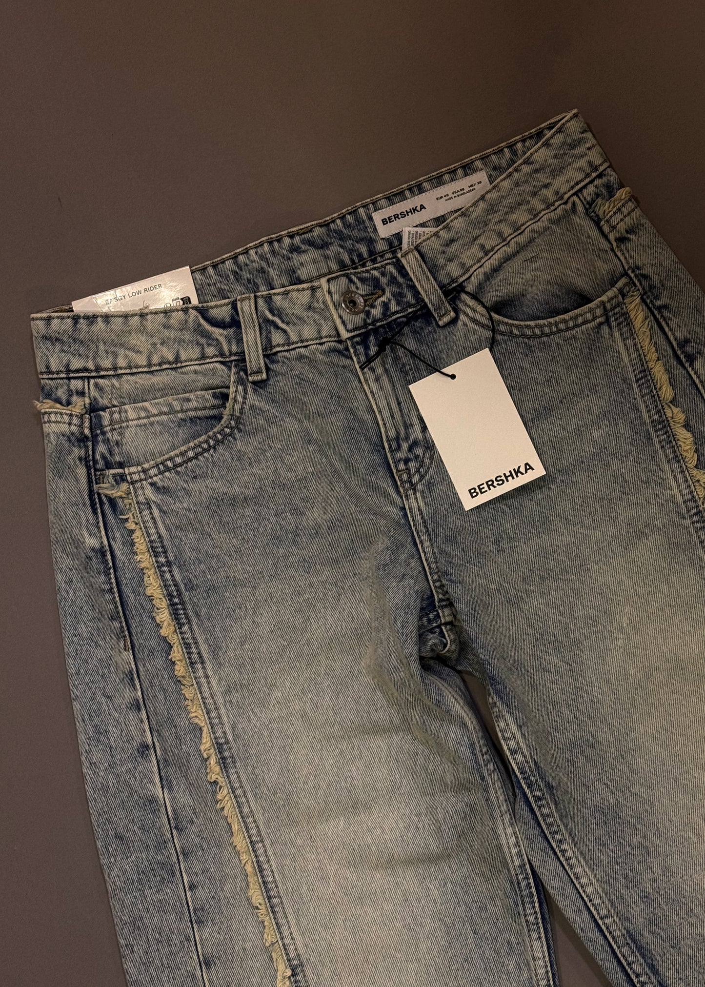 BERSHKA LOW WAIST BAGGY JEANS