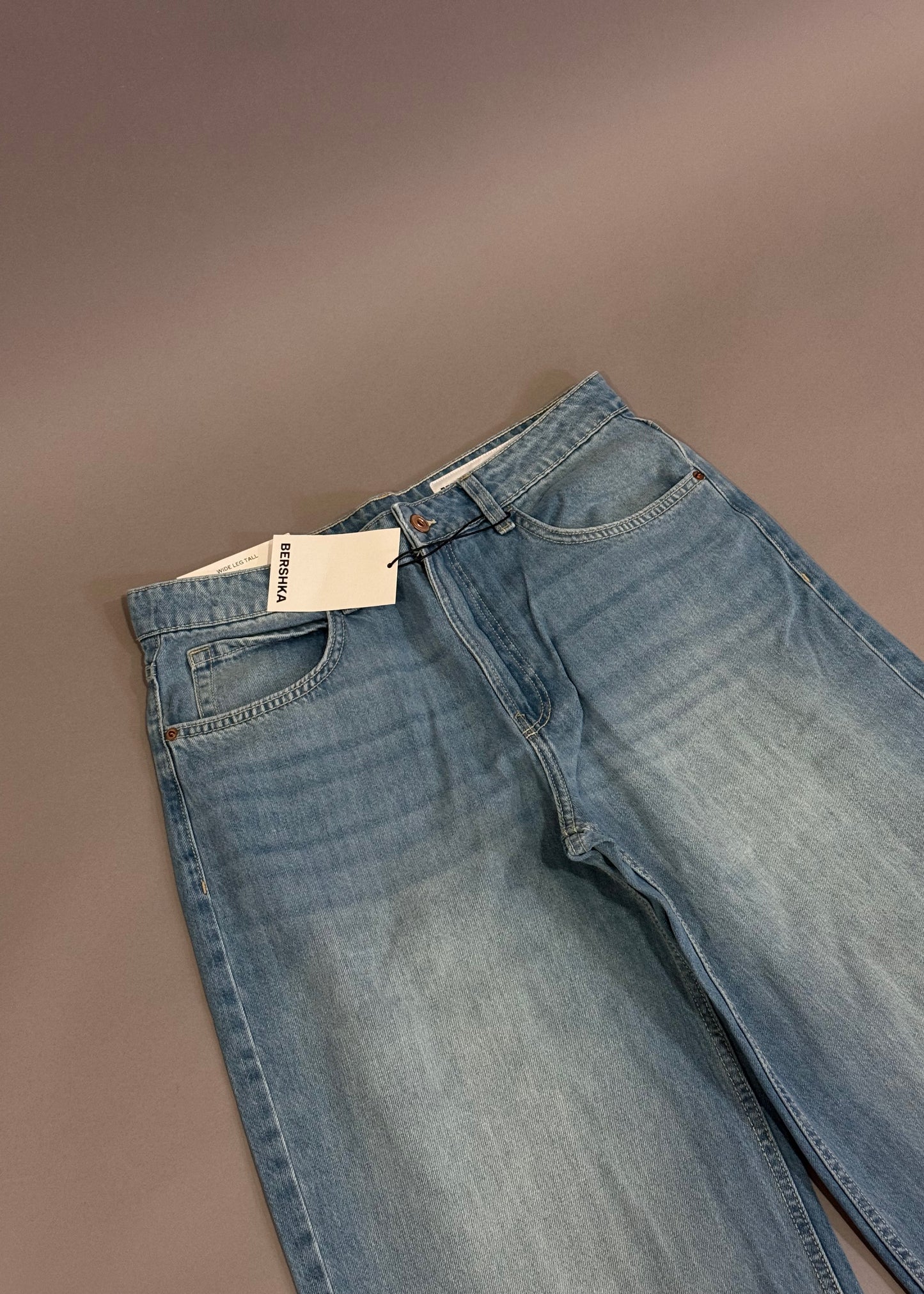 BERSHKA WIDE LEG TALL JEANS