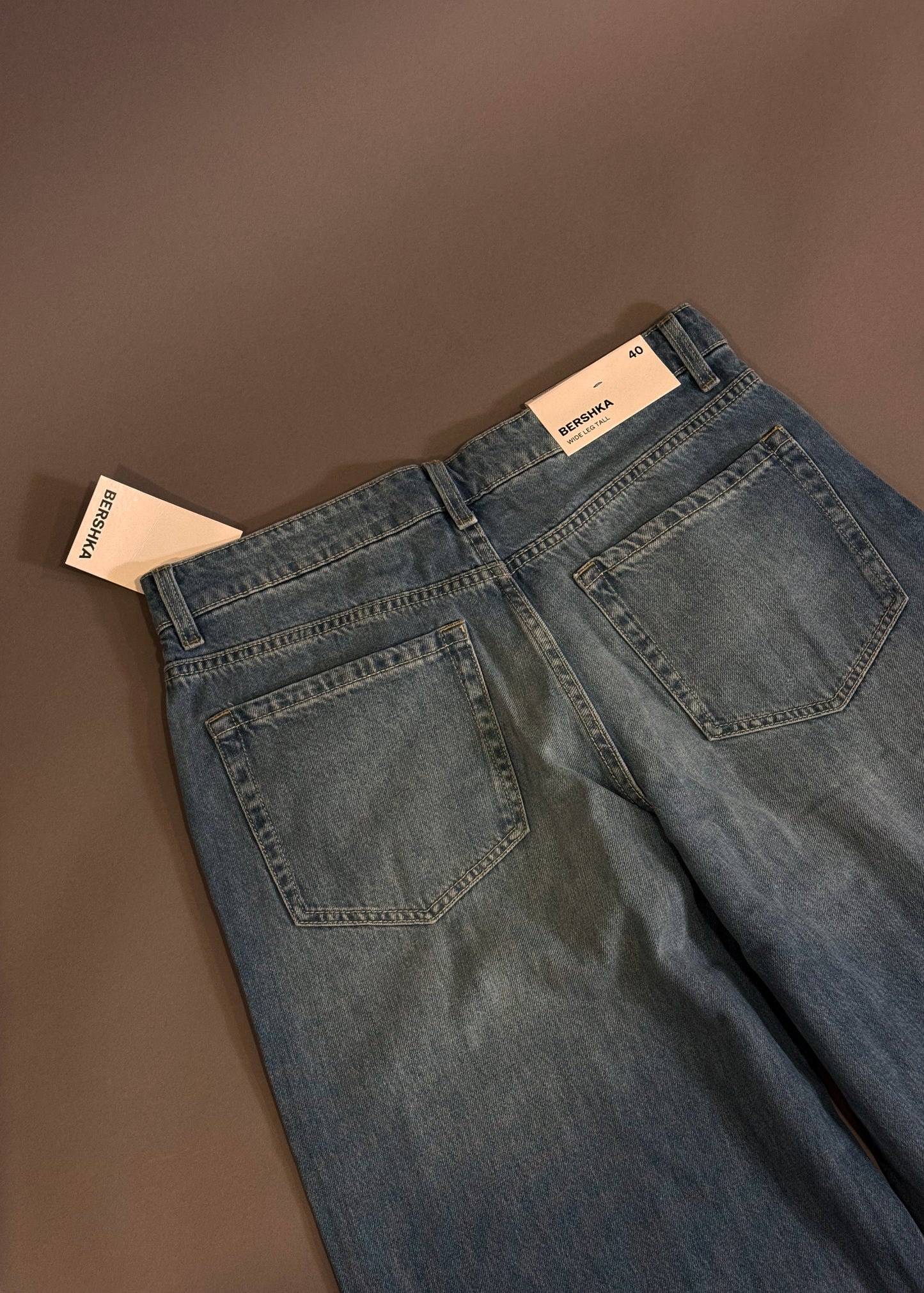 BERSHKA WIDE LEG TALL JEANS
