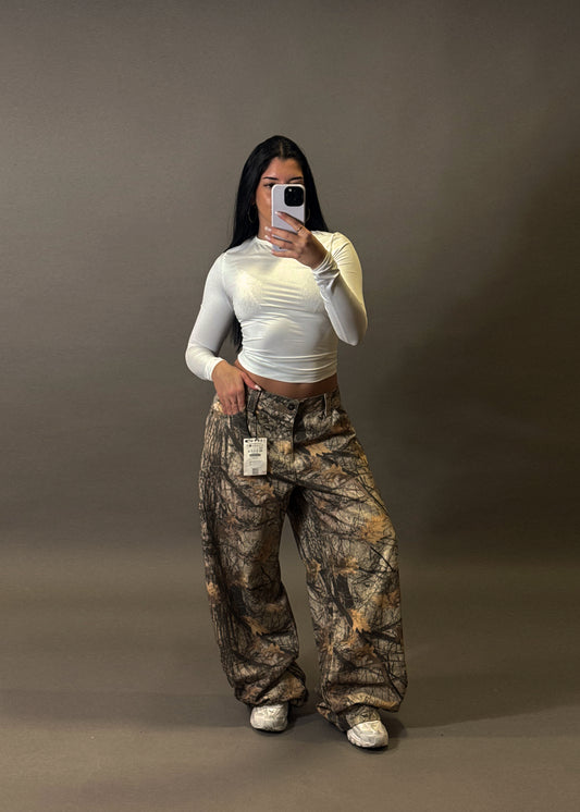 BERSHKA BARREL BAGGY PANTS