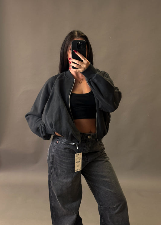 ZARA GREY BAGGY JACKET
