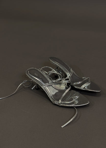 ZARA SILVER HEELS
