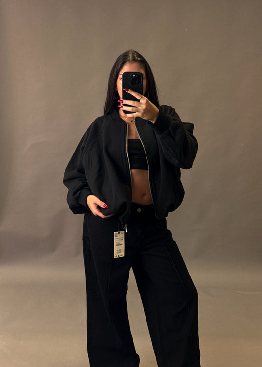 ZARA BLACK BAGGY JACKET