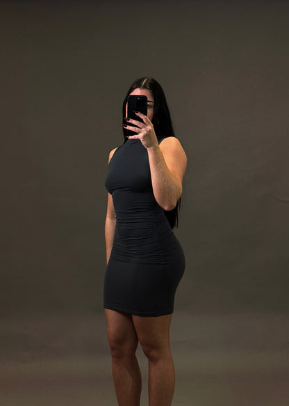 PULL&BEAR POLYAMIDE GREY DRESS