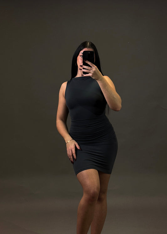 PULL&BEAR POLYAMIDE GREY DRESS