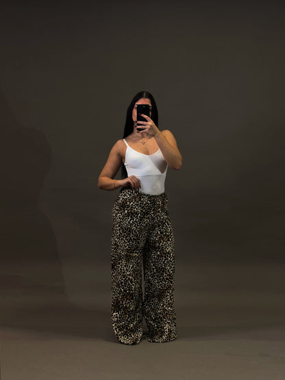 BERSHKA LEOPARD TROUSERS