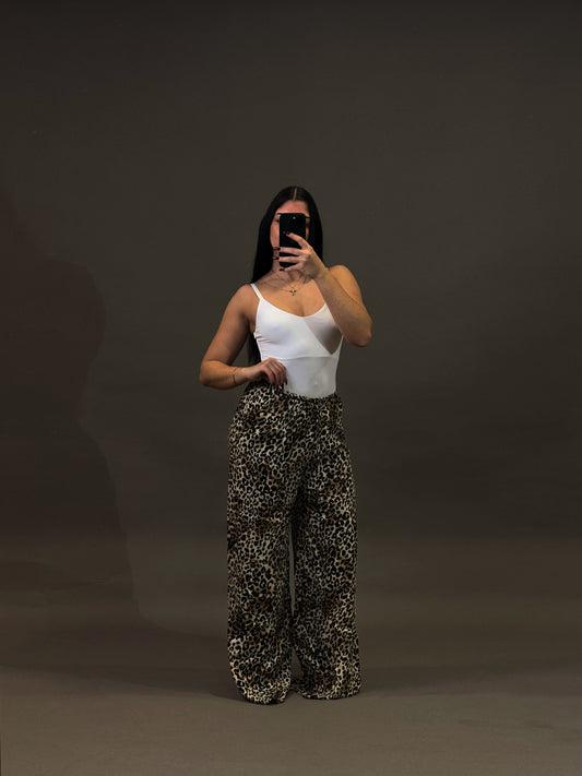 BERSHKA LEOPARD TROUSERS