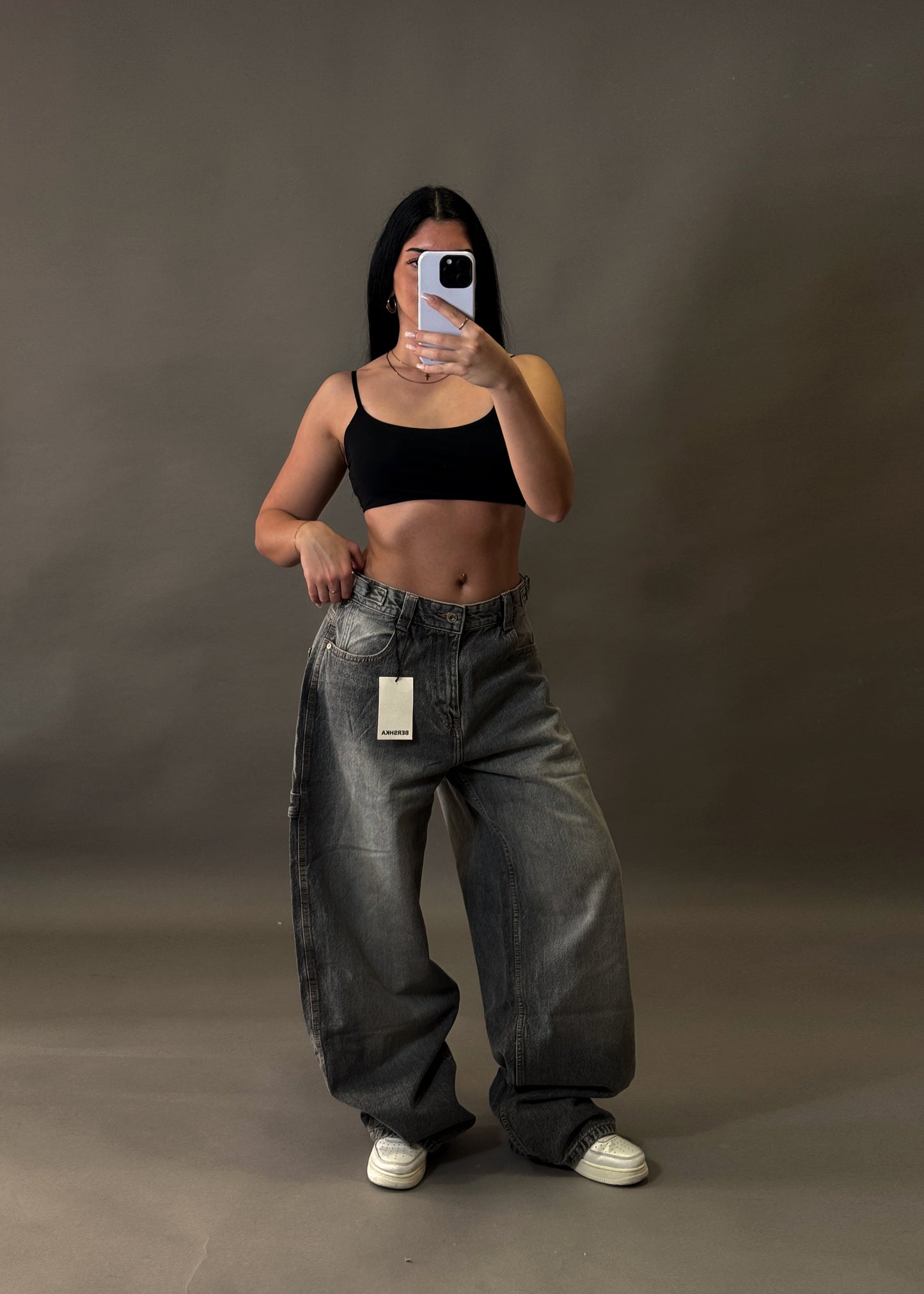 BERSHKA WIDE BALLOON JEANS