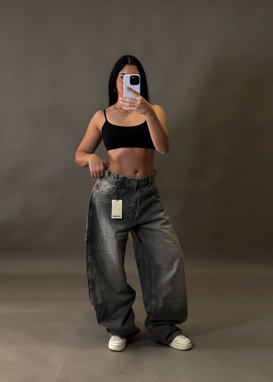 BERSHKA WIDE BALLOON JEANS