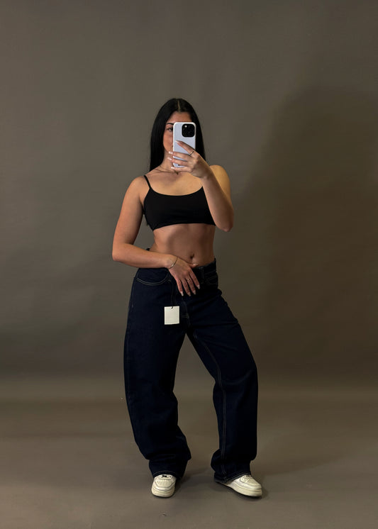 BERSHKA BAGGY INDIGO JEANS