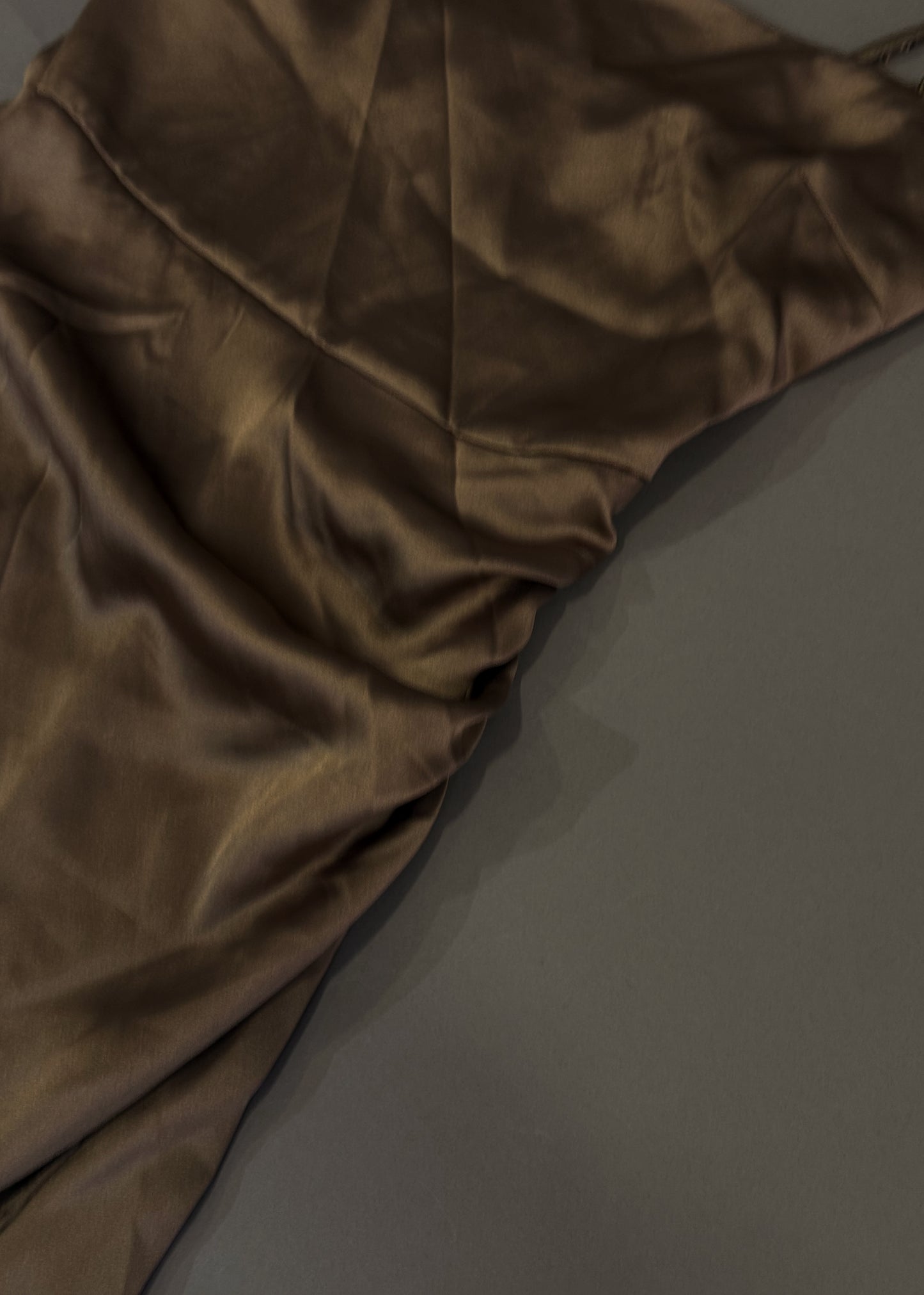 ZARA SATIN BRONZE DRESS