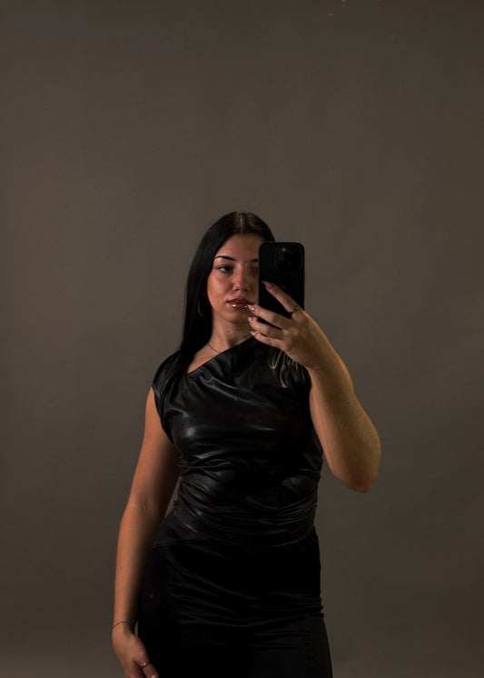 ZARA LEATHER TOP