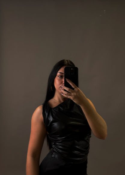 ZARA LEATHER TOP