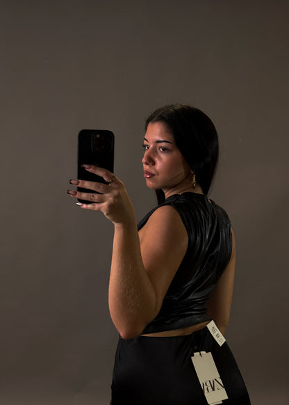 ZARA LEATHER TOP