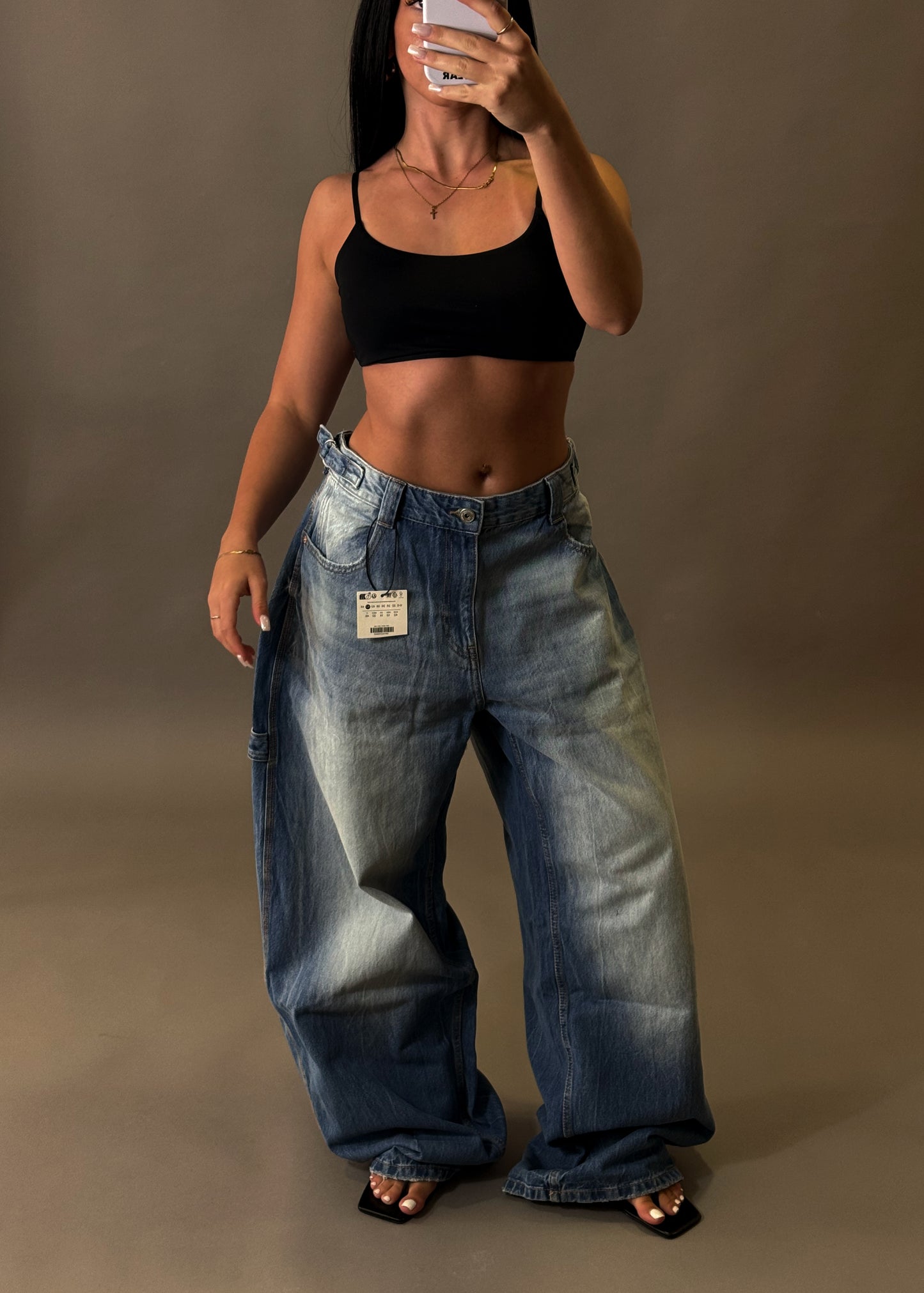 BERSHKA WIDE BALLOON JEANS