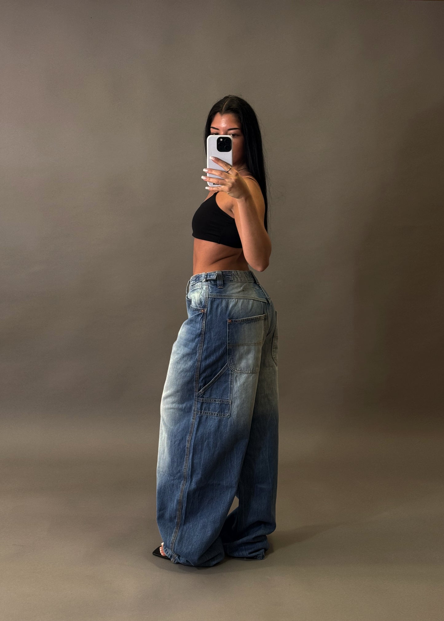 BERSHKA WIDE BALLOON JEANS