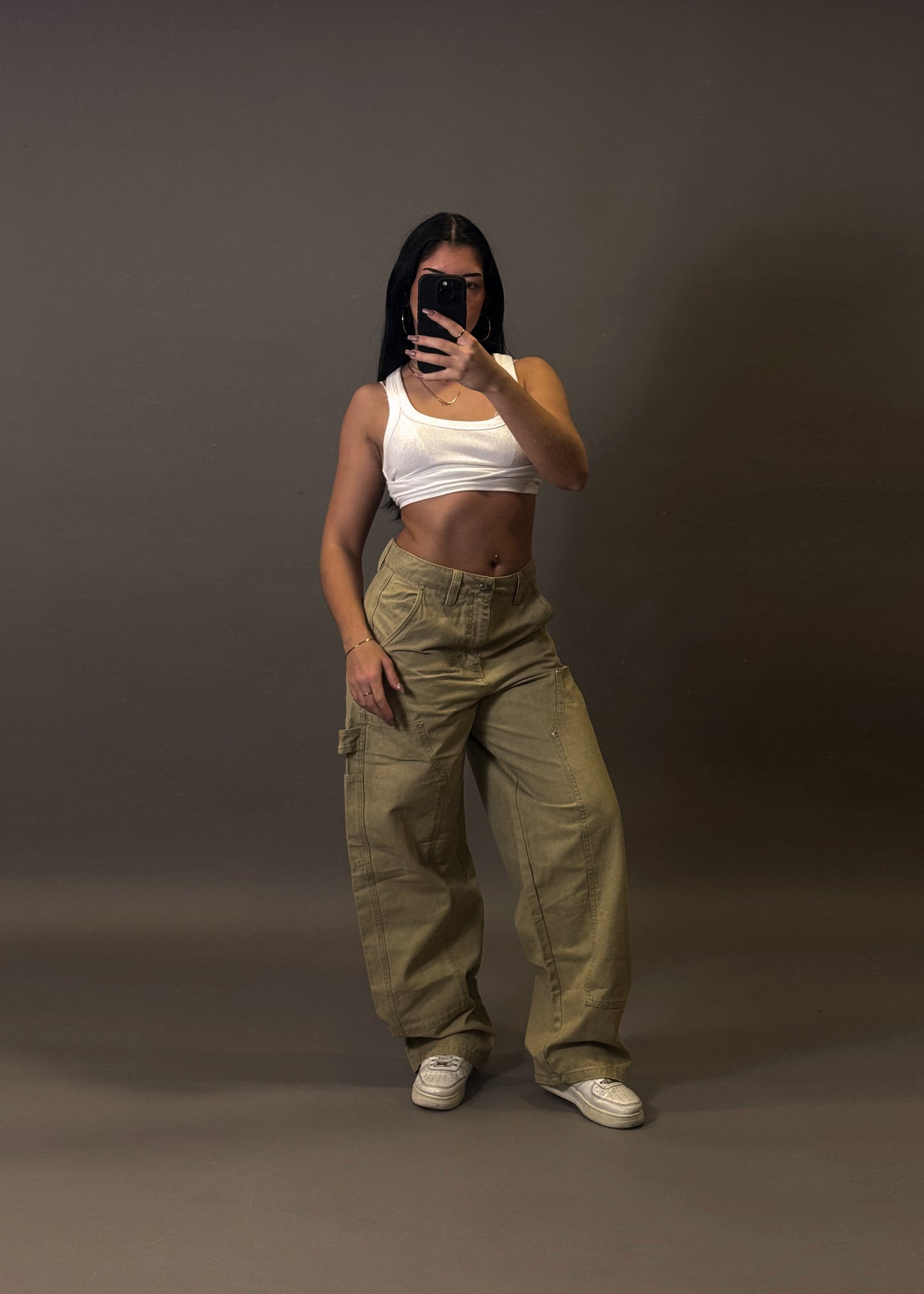 BERSHKA BROWN BAGGY JEANS