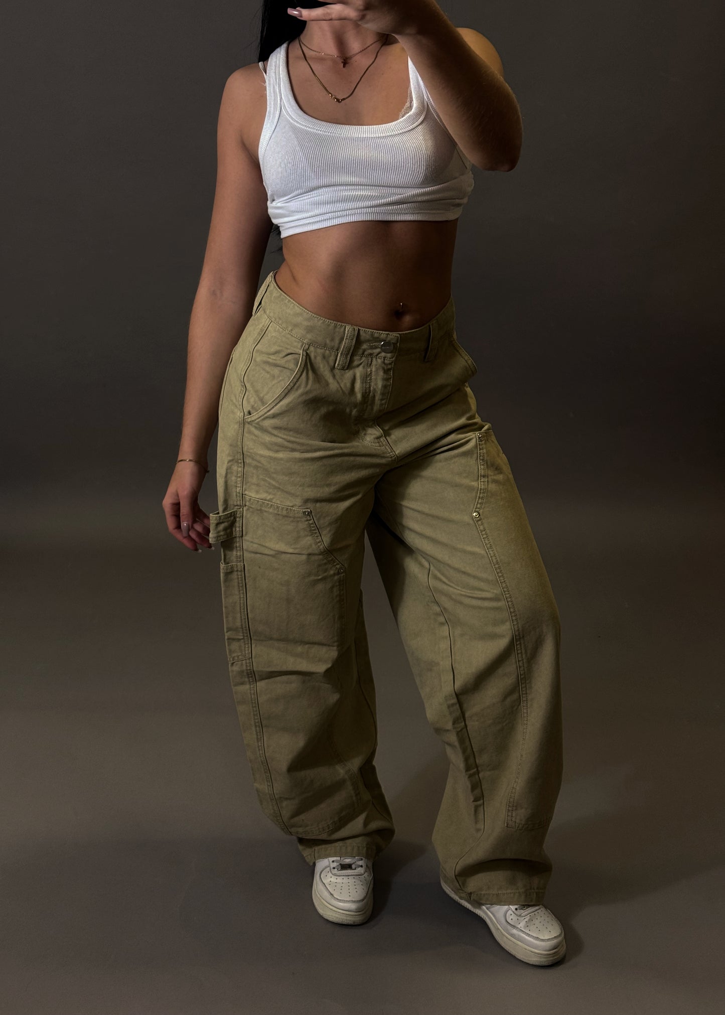 BERSHKA BROWN BAGGY JEANS