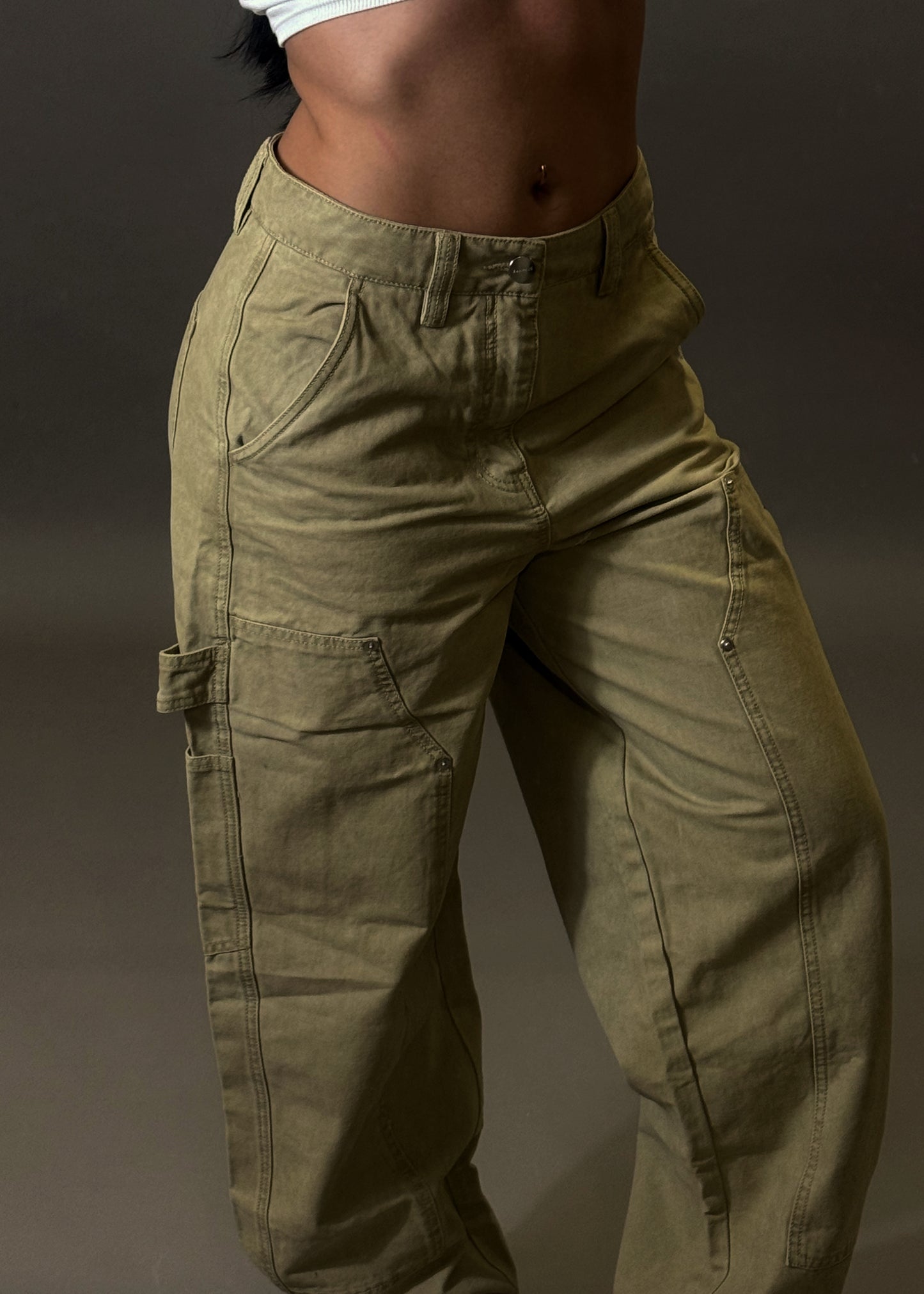 BERSHKA BROWN BAGGY JEANS