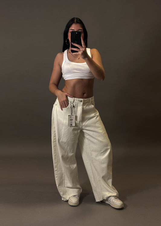 BERSHKA BARREL FIT JEANS