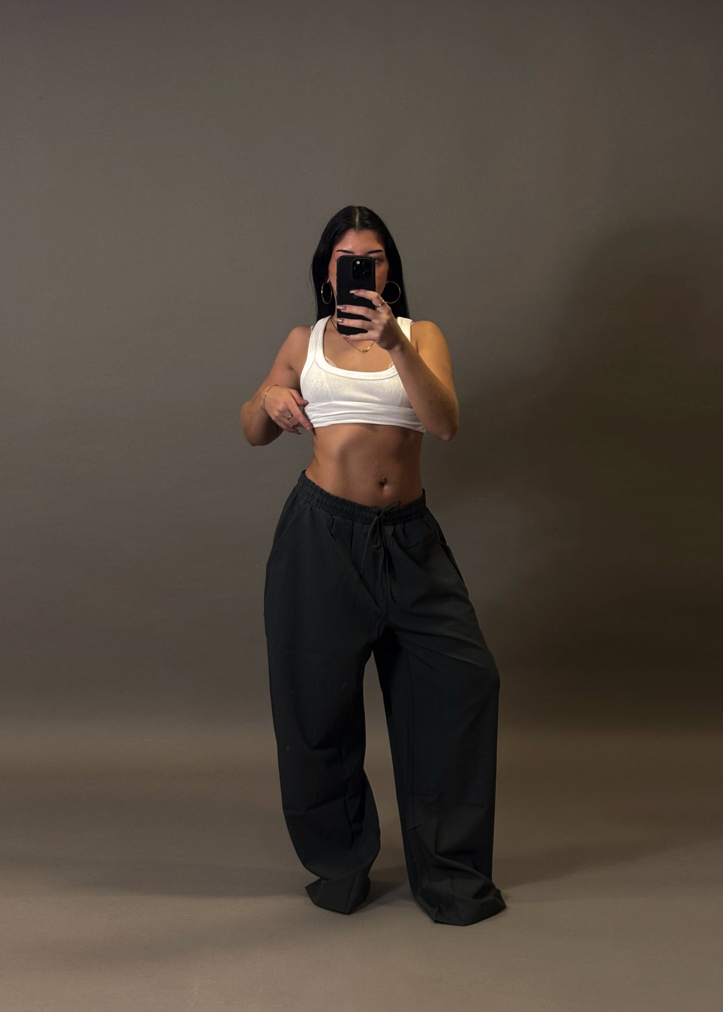 BERSHKA LOOSE FIT TROUSERS