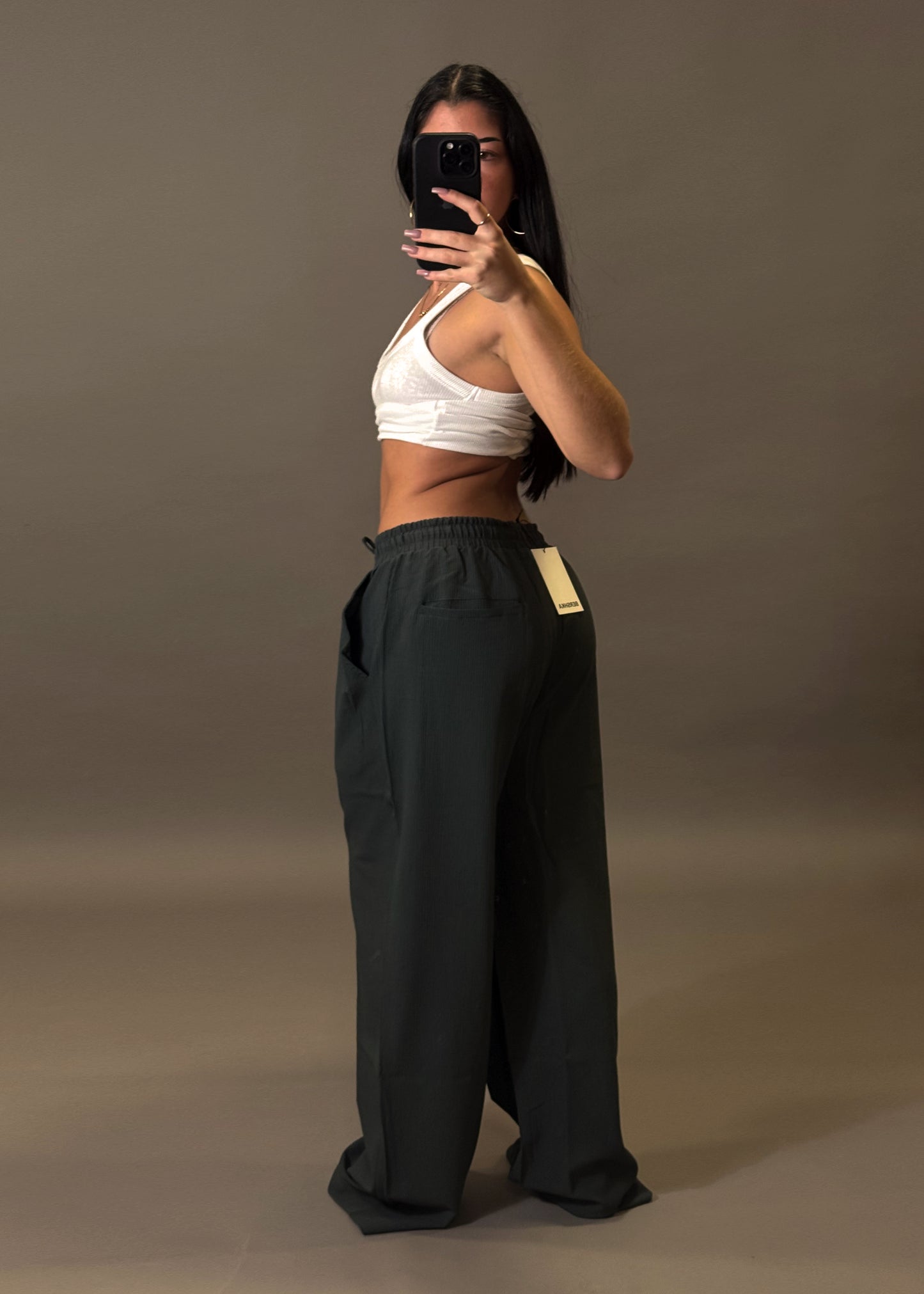 BERSHKA LOOSE FIT TROUSERS