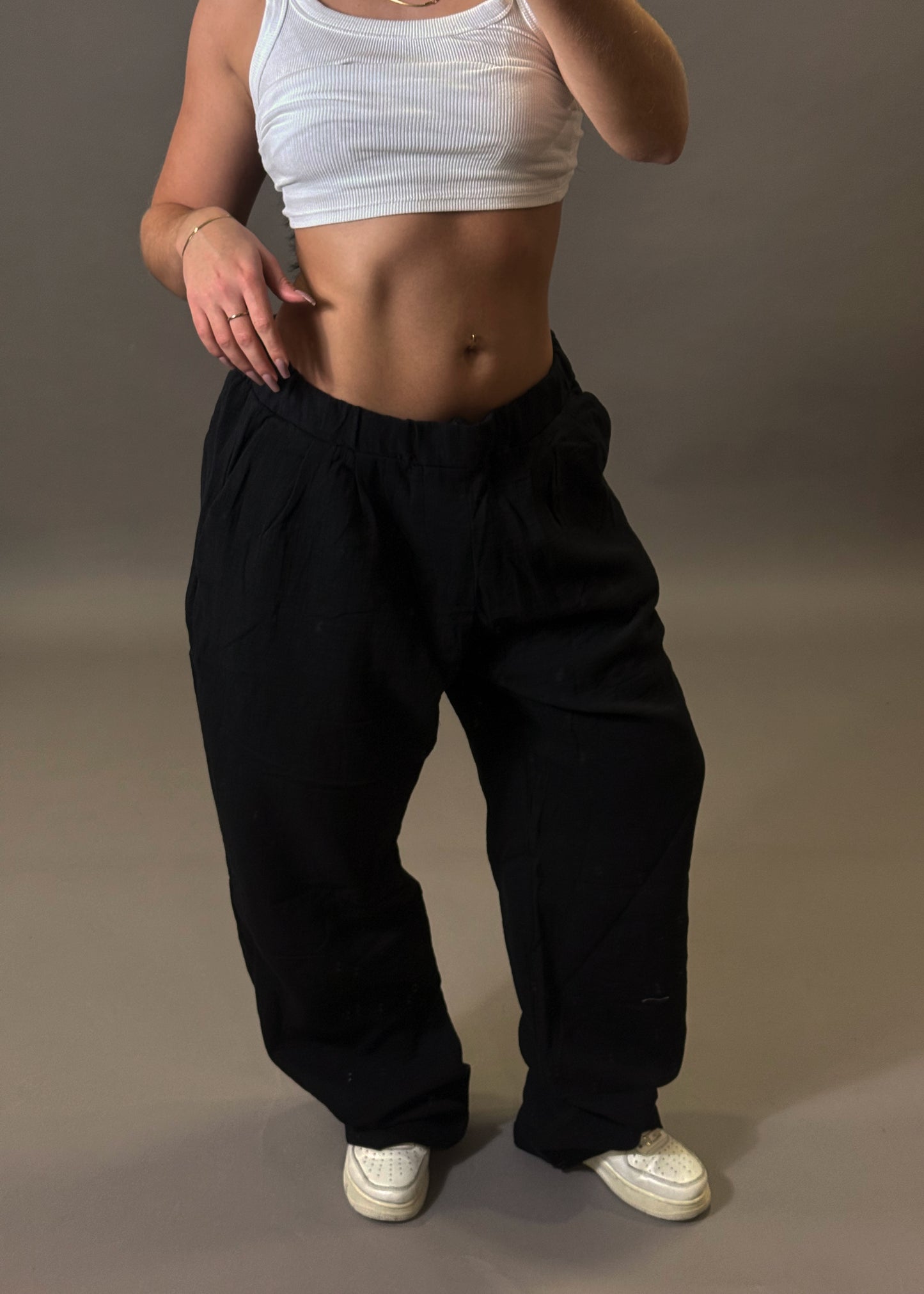 BERSHKA WIDE LEG TROUSERS