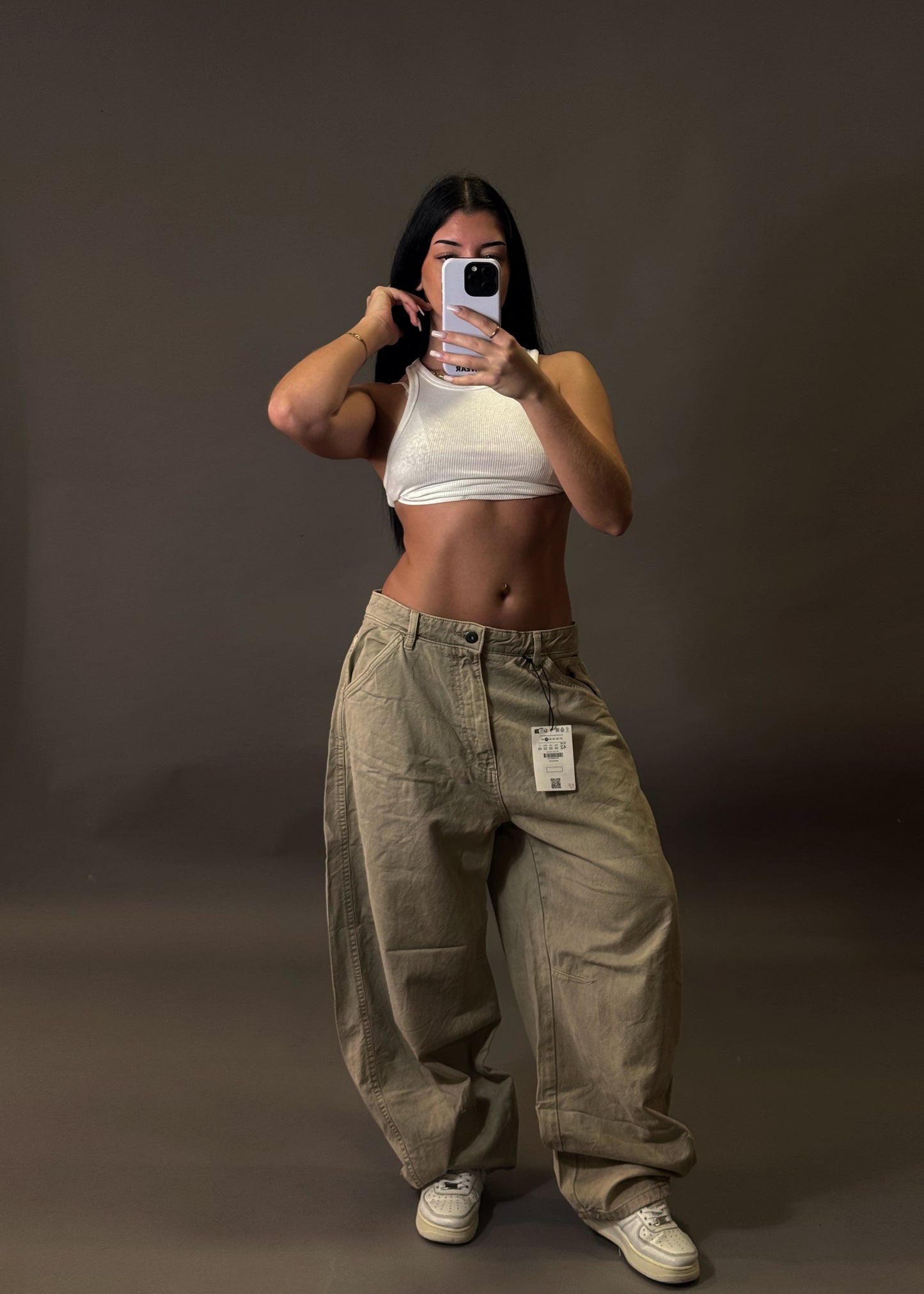 BERSHKA BARREL TROUSERS
