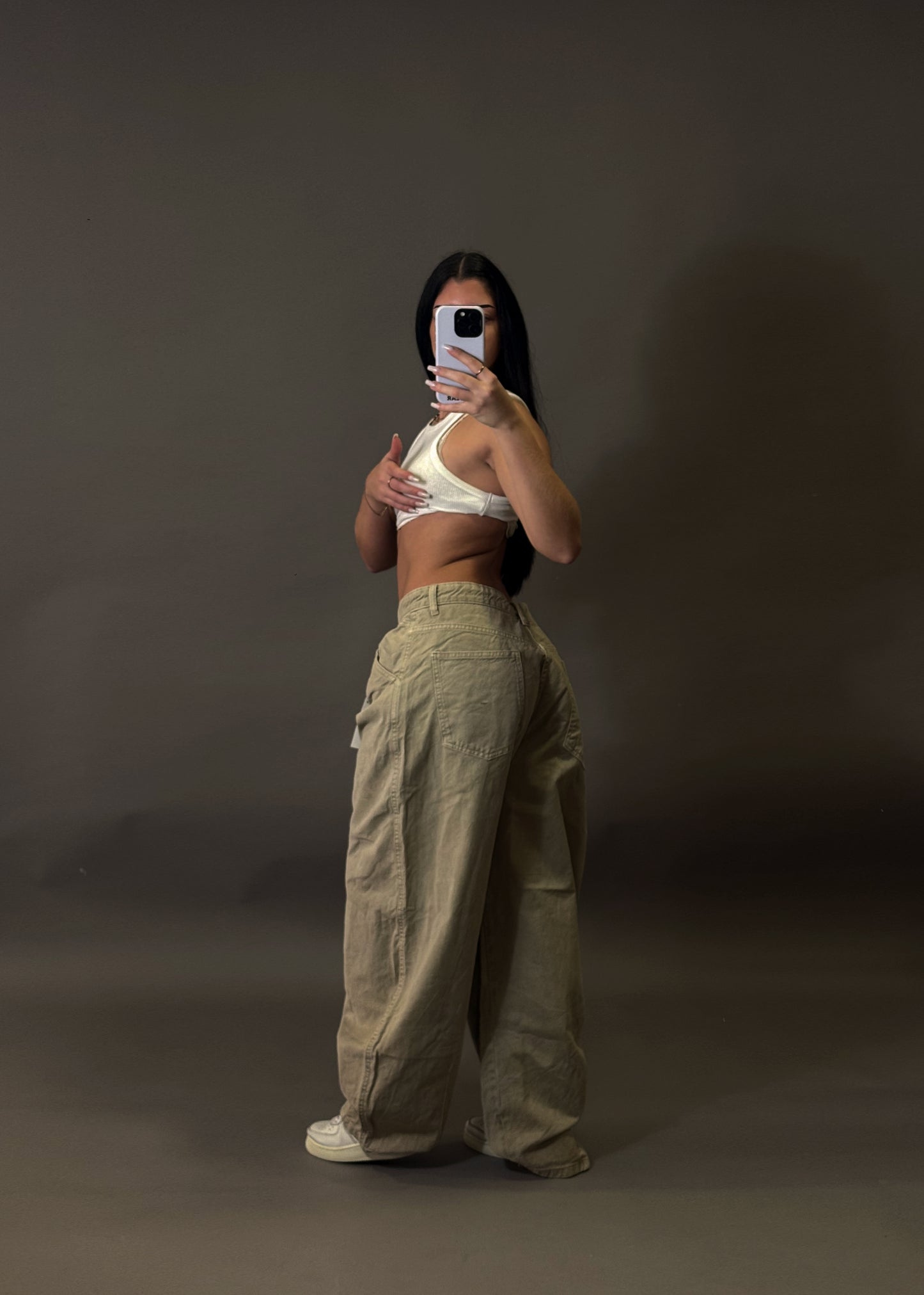 BERSHKA BARREL TROUSERS