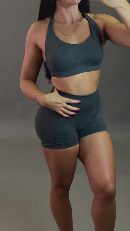 REWEAR ESSENTIAL CHARCOAL GYM SET