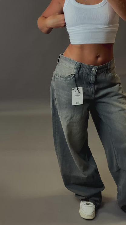 BERSHKA BAGGY BALLON JEANS